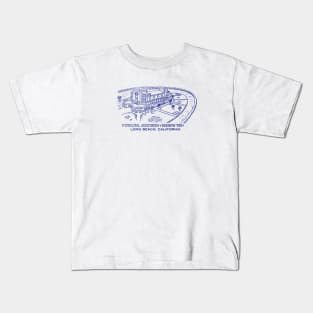 1947 Municpal Auditorium & Rainbow Pier Long Beach Kids T-Shirt